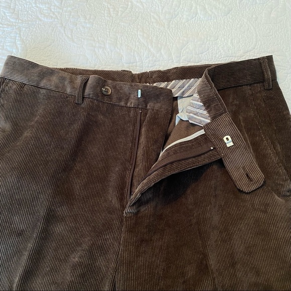 Peter Millar Nanoluxe Corduroy Brown Pants - 35x29 - Picture 14 of 15
